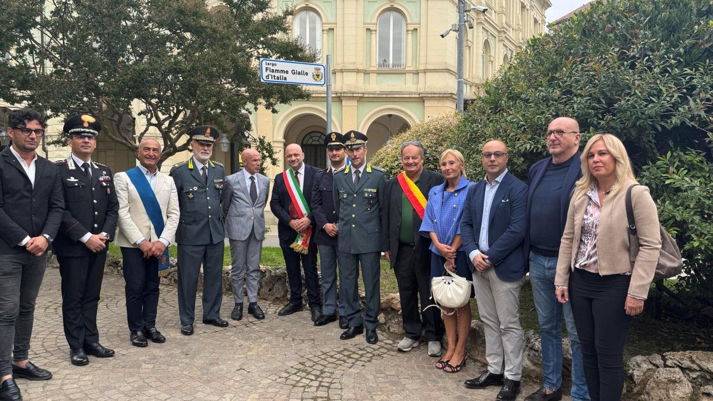 Inaugurazione del Largo Fiamme Gialle d’Italia